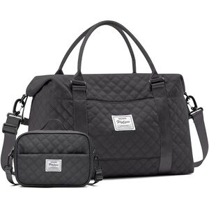 Gray Travel Duffel and Toiletry Bag Set